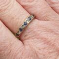 Sapphire and Diamond Stacking band Ring in 9ct gold, a UK R or a US 9.