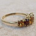 Garnet and Citrine Ring in 9ct Gold, a UK Q1/2 or a US 8 3/4