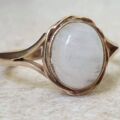 Oval Moonstone Ring in 9ct Gold, a UK O 1/2 or a US 8
