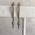 Bar Drop Diamond Earrings in 9ct Gold