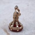 Carnelian Fob Pendant in 9ct Gold