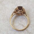 Oval Smoky Quartz Ring in 9ct Gold.