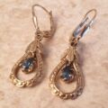 Topaz Dangle Drop Earrings in 9ct Gold