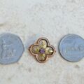 Small Antique Amethyst Brooch in 9ct Gold