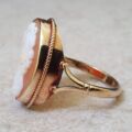 Large Cameo Ring in 9ct Gold.