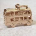 Double Decker Bus Pendant in 9ct Gold.