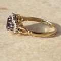 Amethyst and Diamond Ring in 9ct Gold,  a UK K or a US 5 1/2.