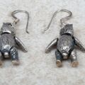 Sterling Silver Teddy Bear Earrings