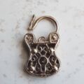 Unusual Purse or Bag Shaped Ornate Lock Padlock in 9ct Gold, not a Heart!