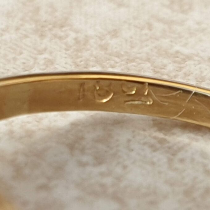 Trilogy Ruby and Diamond Ring in 18ct Gold,  a UK H 1/2 or a US 4 1/4.