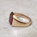 Carnelian Set Signet Ring in 9ct Gold, a UK O 1/2 or a US 7 3/4