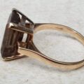 Smoky Quartz Solitaire Ring in 9ct Gold