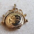Spinning Locket Fob Pendant in 9ct Gold