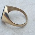 Bloodstone Signet Ring in 9ct Gold, a UK S 1/2 or a US 9 1/2