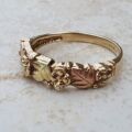 Flower and Leaf Design Ring in 9ct yellow & rose gold, a UK O or a US 7 1/2