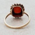 Garnet Cabochon Ring in 9ct Gold, a UK M – M 1/2 or a US 6 1/2.