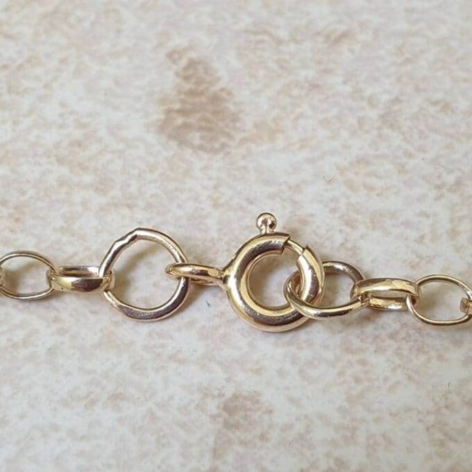 Large Oval Link Belcher or Rolo Chain in 9ct Gold, 20 inches.