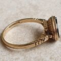 Masonic Ring in Onyx and 9ct Gold, a UK M 1/2 or a US 6 3/4