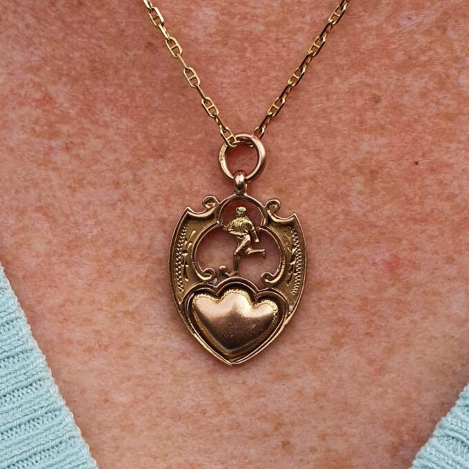 Football Medallion, made by Fattorini, in 9ct Gold