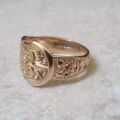 Ornate Wide Buckle Ring in 9ct Gold.
