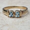 Torque Style Topaz Ring in 9ct Gold,  a UK M or a US 6 1/2.