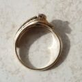 Snake Ring in 9ct Gold,  a UK L or a US 6.