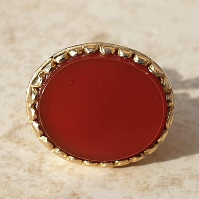 Carnelian Fob Pendant in 9ct Gold