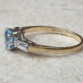 Topaz and Ring in 9ct Gold,  a UK O or a US 7 1/2