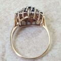 Synthetic Blue Sapphire and Spinel Ring in 9ct Gold, a UK M 1/2 or a US 6 3/4
