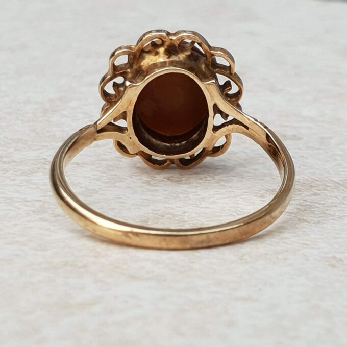 Fancy Tigers Eye Ring in 9ct Gold, a UK L or a US 6.