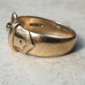 Diamond Set Buckle Ring in 9ct Gold, a UK S or a US 9 1/2.