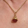 Carnelian Fob Pendant in 9ct Gold