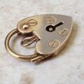 Small Plain Heart Padlock in 9ct Gold