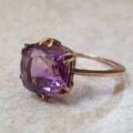 Unusual Amethyst Ring in 9ct Rose Gold, a UK M or a US 6 3/4