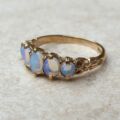 Graduating Five Stone Opal Ring in 9ct Gold,  a UK O or a US 7 3/4.