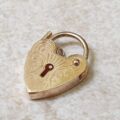 Tiny Fully Working Heart Padlock in 9ct Gold