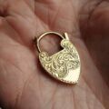 Incredibly Detailed Edwardian Heart Padlock in 9ct Gold