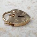 Simple Small Heart Padlock in 9ct Gold.