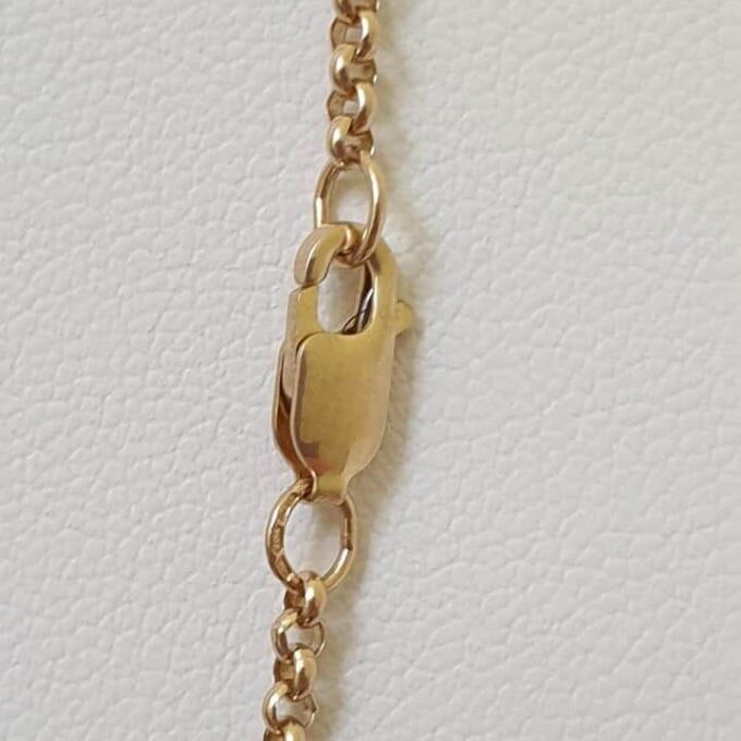 Belcher or Rolo Chain Necklace in 9ct Gold, 20 inches - Gems Afire ...