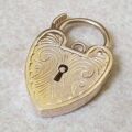 Large Engraved Padlock in 9ct Gold