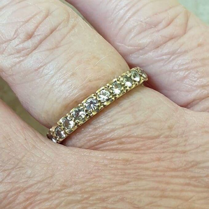 Reserved – Spinel Full Eternity Ring in 9ct Gold, a UK M or a US 6 1/2