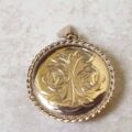 Unusual Circular Locket in 9ct Gold