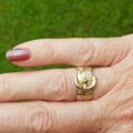 Beautiful Ornate Buckle Ring in 9ct Gold, a UK O 1/2 or a US 7 1/2.