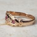 Five Stone Ruby and Diamond Ring in 9ct Gold, a UK R 1/2 or a US 9 1/4.