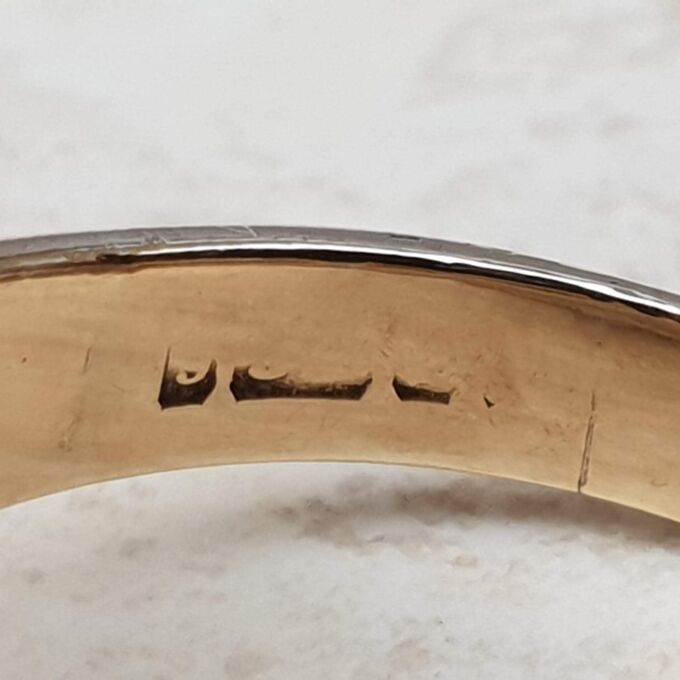 Sold Oval Diamond Signet Ring in 9ct Gold,  a UK S or a US 9 1/2.