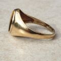 Tigers Eye Signet Ring in 9ct Gold,  a UK S 1/2 or a US 9 3/4.