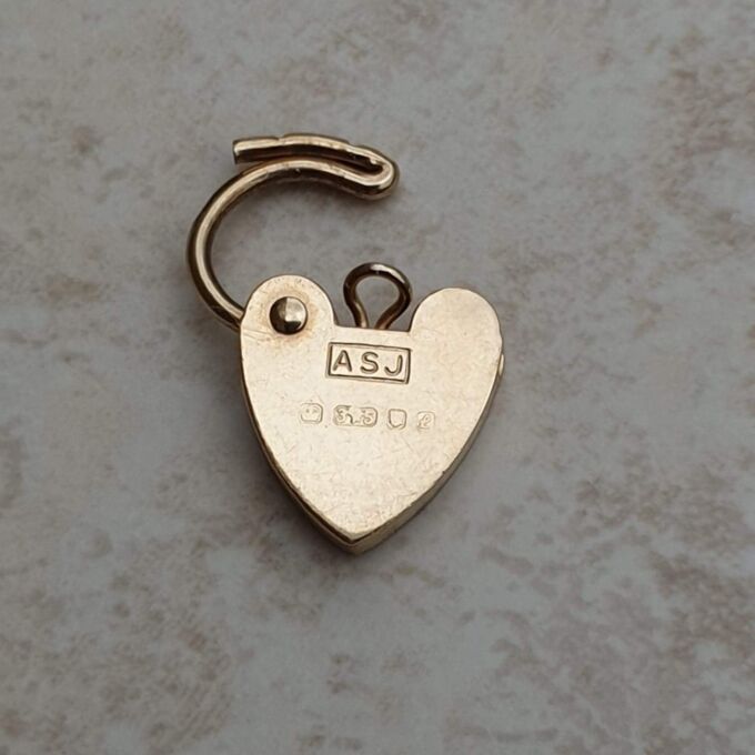 Tiny Working Heart Padlock in 9ct Gold