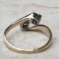 Art Deco Diamond Ring in 9ct Gold and Platinum, a UK N 1/2 or a US 7 1/4.