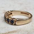 Blue Sapphire Stacking Eternity Band in 9ct Gold,  a UK K 1/2 or a US 5 3/4.