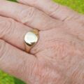 Classic Plain Signet Ring in 9ct Gold, a UK S or a a US 9 1/4